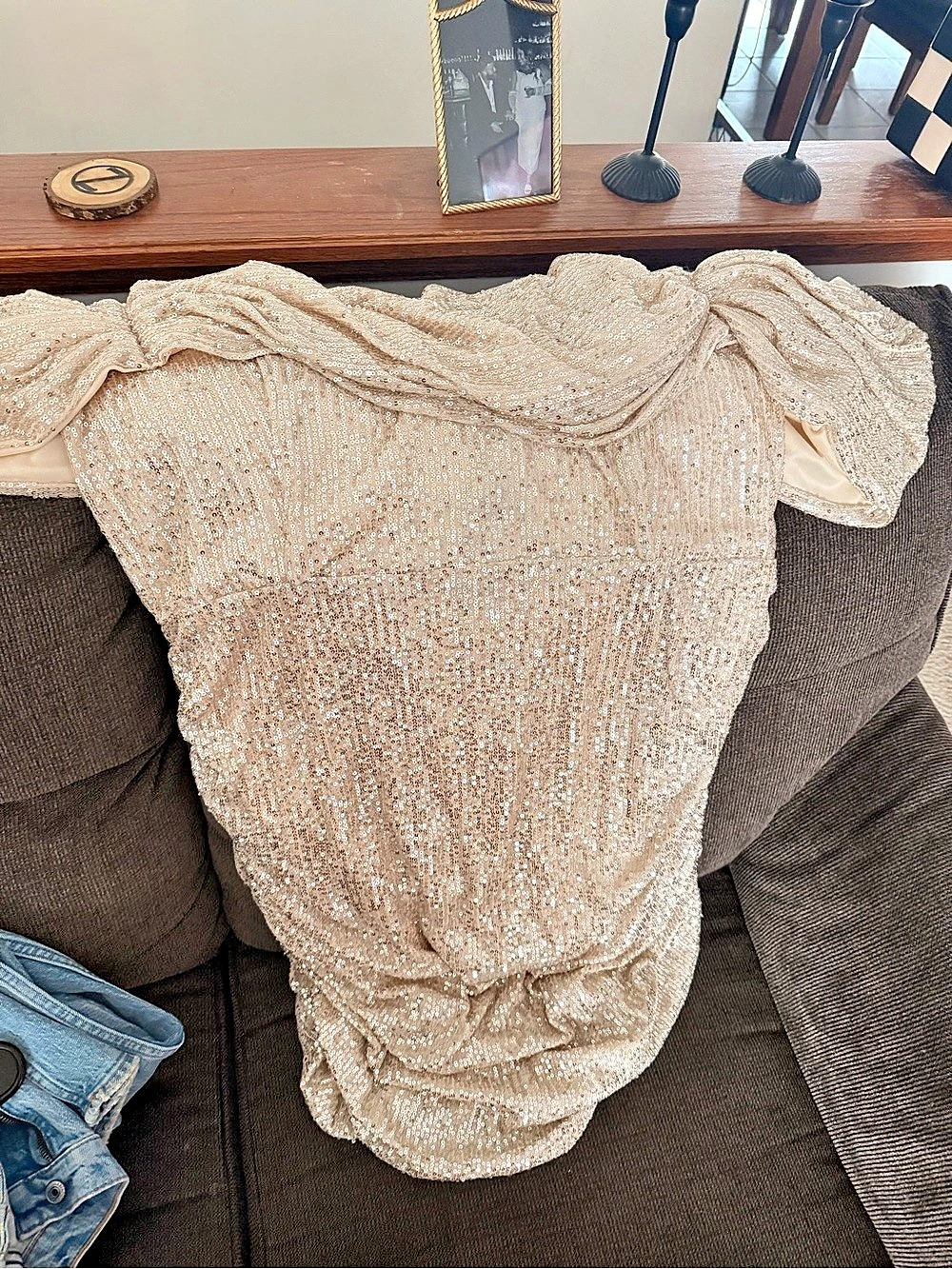 PRETTY LITTLE THING Sequin Mini Dress in Size 22 NWT